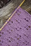 This pretty butterfly lace knitting stitch pattern is easy to do and the end result is rather effective.  It is knitted over a multiple of 8 stitches plus 7 and 8 rows.
