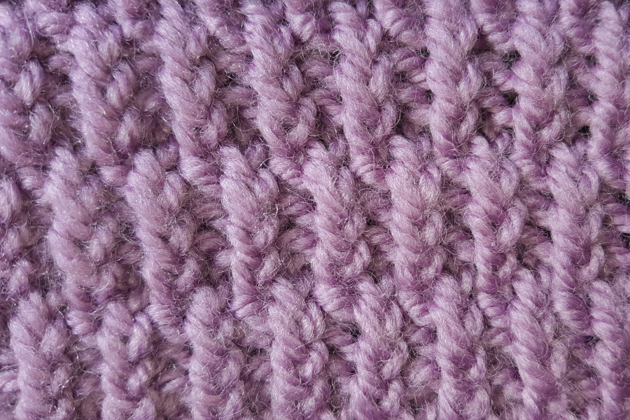 1x1 Rib Knitting Stitch Pattern