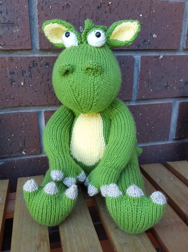 Hand Knitted Dragon Toy