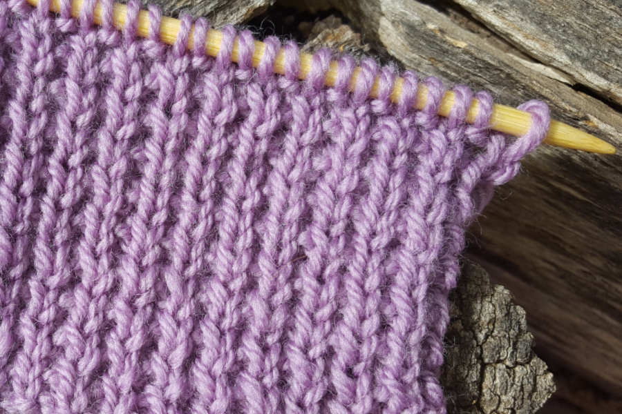2 Colour Rice Stitch Knitting Stitch Pattern